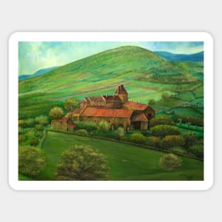 Chateau in Burgundy Sticker